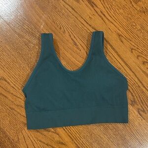 Aerie forest green Sports Bra, with pads.